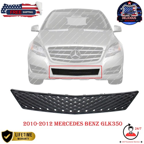 New Bumper Grille Textured Black For 2010-2012 Mercedes Benz GLK350 MB1036129