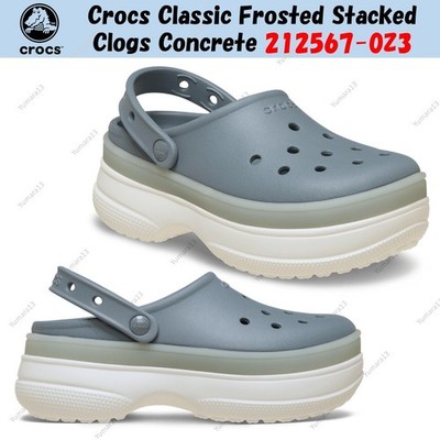 Crocs Classic Frosted Stacked Clogs Concrete 212567-0Z3 Unisex Gr.