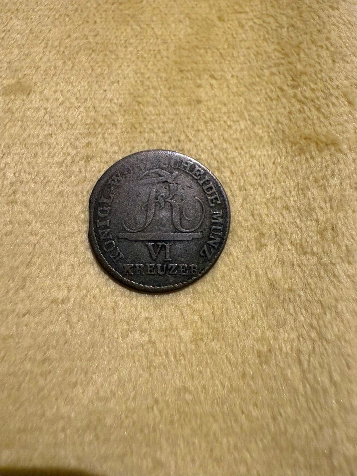 Deutschland Württemberg 6 Kreuzer 1808 König Friedrich I 333er Silber - Bild 4 von 4