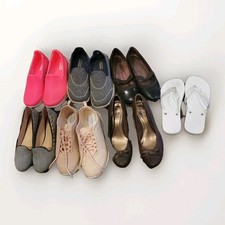 7 Pairs Of Preloved Ladies Shoes Bundle Joblot All Uk5 Eu38 Skechers Clarks