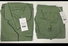 New Cozy Earth Women’s Bamboo Stretch Knit Classic Short Sleeve Pajama Set S