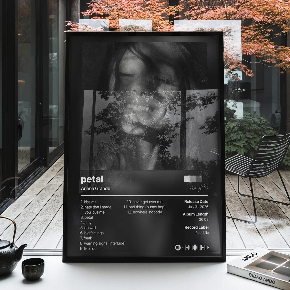Ariana Petal Album Cover Pop Music Poster