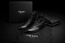Stivaletti Prada Linea Rossa stivaletti pelle nero numero 8 (42)