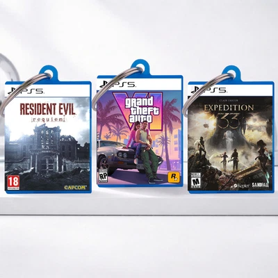 PS5 Mini Game Case Schlüsselanhänger Auswahl | Gaming Keychain Geschenk - Bild 1 von 4