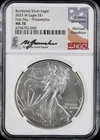 2023-W Burnished Silver Eagle NGC MS70 Guadioso Signed