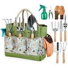 9-Piece Heavy Duty Garden Tool Set with Organizer Bag - Rust-Proof, Durable, Ide