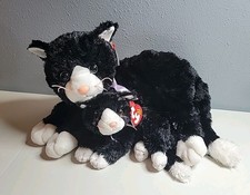 Set Of 2 Ty Beanie Buddy &Beanie Baby BOOTIES the Retired Cat Vintage  2002-2004