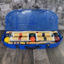 Sportscraft Gamelife Outdoor Lawn Croquet Set Blue Hard Case 6 Balls