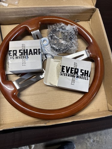 1970 Camaro Steering Wheel 14" Polished Aluminum & Wood Steering Wheel With Chevy Bowtie Horn – 6-Bolt Pattern Chevy Bowtie Horn Button - Foto 7