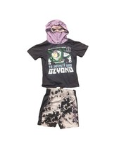 BOY S DISNEY BUZZ LIGHTYEAR TO INFINITY AND BEYOND 2-PIECE HOODIE SHORT SET 4T