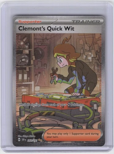 Clemont's Quick Wit Special Illustration Rare SV08: Surging Sparks 243/191 NM