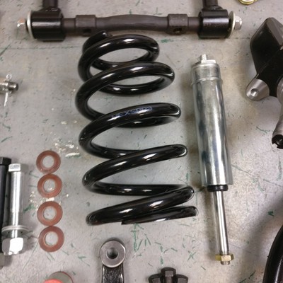 34-36 Chevy Master MUSTANG II Coil-Over IFS 2'' Drop 5x4.5 Manual LHD Rack 