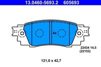 ATE Bremsbelagsatz, Scheibenbremse 13.0460-5693.2 FüR Lexus Toyota