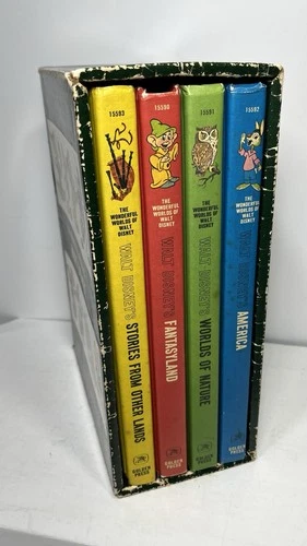 The Wonderful Worlds Of Walt Disney 4 Book Set Golden Press 1965 FREE SHIPPING  - product listing photo