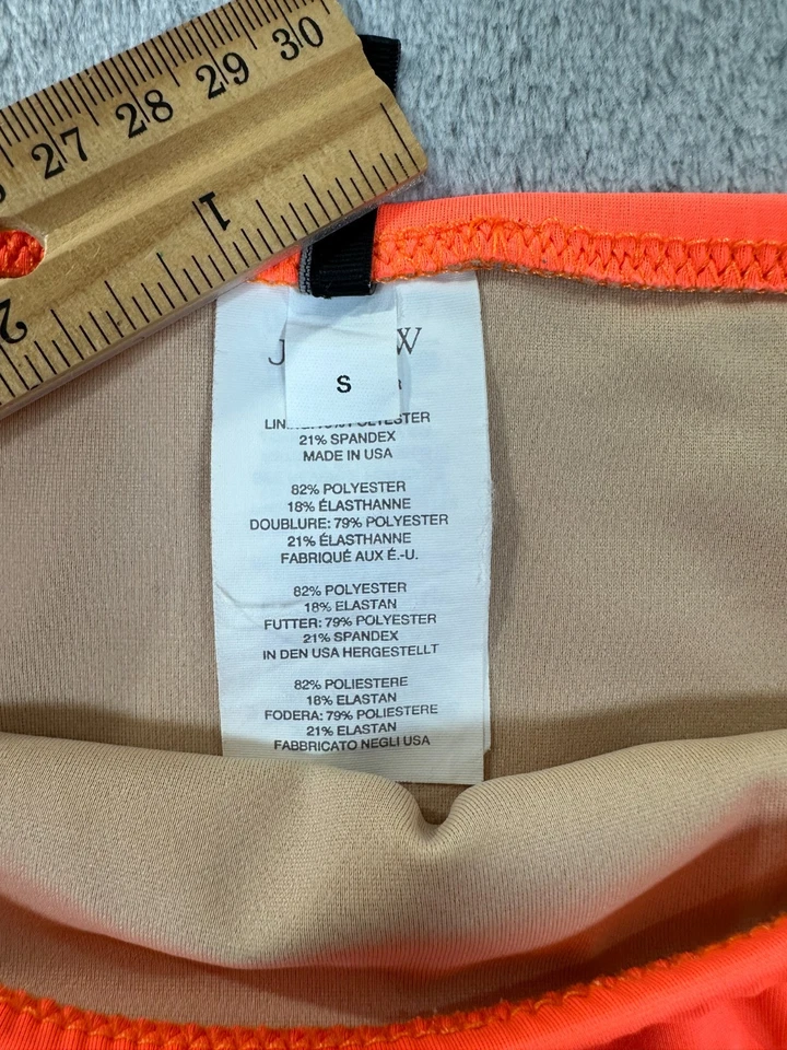 Pantalones de bikini para mujer J.Crew talla S naranja neón hecho en EE. UU. Foto 4 de 4