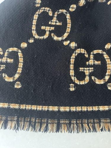 GUCCI Logo-Intarsia Wool Scarf RRP £335 - Picture 9 of 9