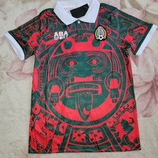 Mexico Soccer Jersey Retro Aztecs Red Edition S,M,L,XL,XXL