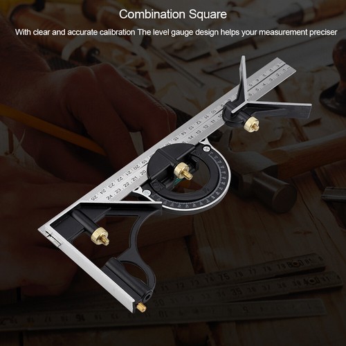 Multi-Function 12" Combination Tri Square Set Angle Finder & Protractor Level AU - Picture 3 of 12
