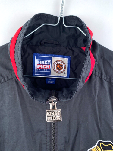 Vintage Chicago Blackhawks Starter Windbreaker Jacket NHL First Pick Size Medium - Picture 17 of 23