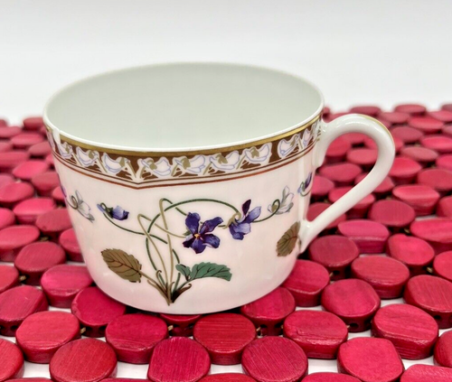 Haviland Imperatrice Eugenie Teetasse Limoges Frankreich Veilchen Goldakzente abgeplatzt
