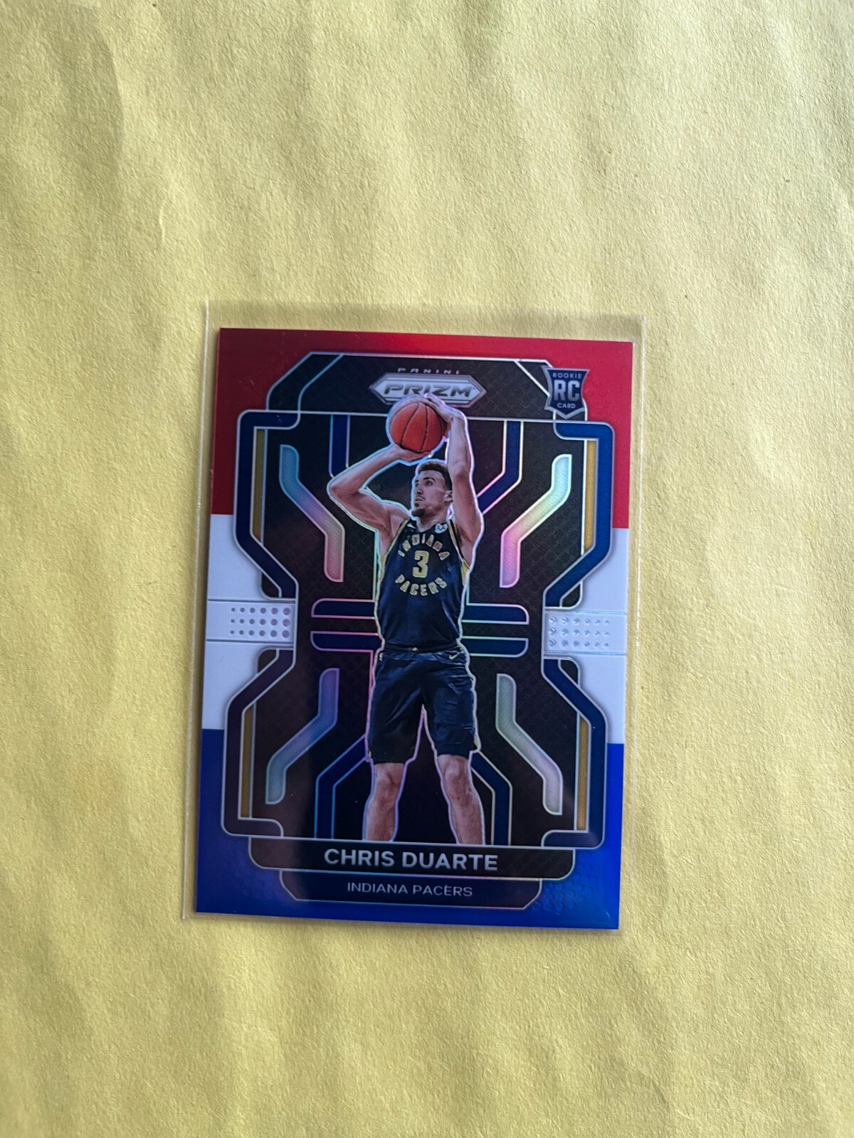 2021-22 Prizm Chris Duarte RC RED WHITE BLUE PRIZM #315 Rookie Parallel 1