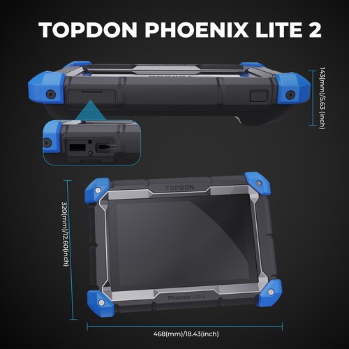 TOPDON PHOENIX LITE 2 FULL System Diagnostic Online Coding OBD2 Scanner US - Picture 10 of 11