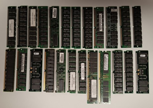 Vintage Computer RAM Lot of 47 Pieces - ALL UNTESTED. FREE SHIP IN THE LOWER 48!