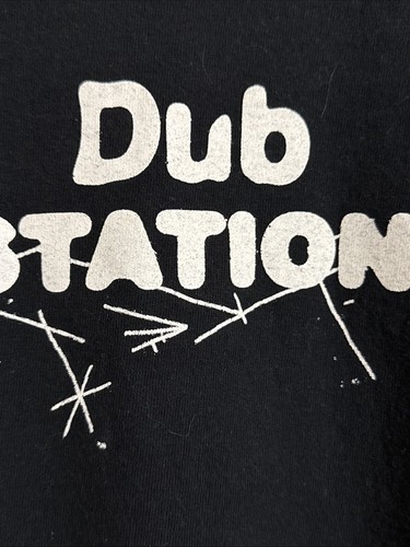 DUB STATION Skrillex Style Logo Graphic T-Shirt Long Sleeve Black Size L BASS - Picture 7 of 15