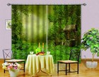 3D Green Grass Trees ZHUA2730 Photo Curtain Window Blockout Fabric Amy 2023