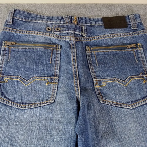 Sean John Jeans Women 20 Straight High Rise Flap Pocket Med Wash Denim Y2K - Picture 5 of 16