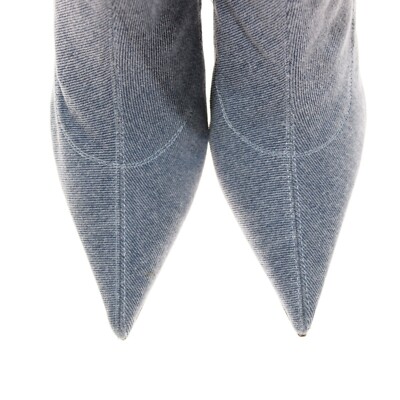 Gianvito Rossi NWB Ascent Zip Up Heeled Booties Size 37.5 US 7.5 Stonewash Denim Gianvito Rossi NWB Ascent Zip Up Heeled Booties Size 37.5 US  main image 2