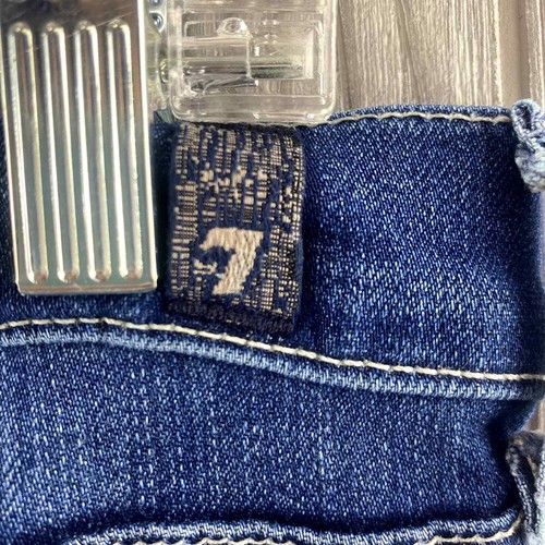 7 For All Mankind Bootcut Jeans Women's Size 27 Stretch Mid Rise 7Fam - Picture 3 of 9