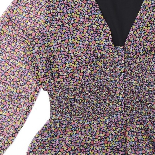 Patrons of Peace Womens Floral Polyester Blend Blouse Size L V-Nec - Picture 8 of 10