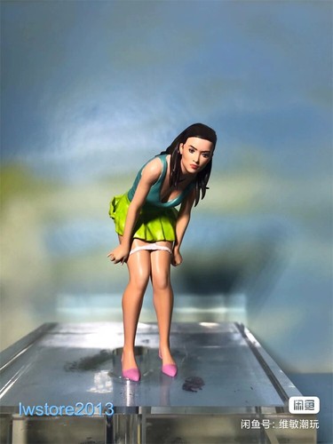 1/18 Sexy Girl Skirt Lady 4" Resin Figurines Figures Model For Cars Vehicles Toy - Picture 5 of 6