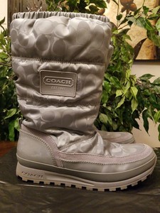 coach grey boots