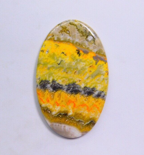 Bumble Bee Stone Yellow Bumble Bee Cabochon Gemstone loose jasper 92 Cts ME-7980 - Picture 3 of 3