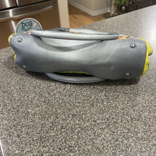 SUKRITI Gray Genuine Leather Hand Painted Elephant Shoulder Handbag - India - Bild 7 von 7