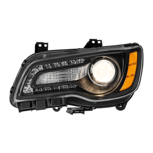 For 2011-2023 Chrysler 300 Pair LED DRL Projector Black Headlights w/ Bulbs - Foto 5 di 12
