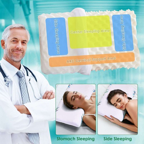 THAILAND LATEX MEMORY PILLOW ORTHOPAEDIC NECK BACK HEAD SUPPORT CONTOUR PILLOWS - Picture 3 of 15
