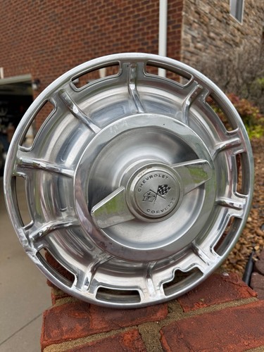 1959-1962 Corvette Hubcaps Spinner Caps C1 Wheel Covers Set of 4 - Picture 2 of 8