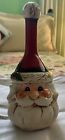 Collectible Glazed Ceramic Santa Christmas Bell