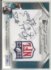 rashad jennings rookie rc draft auto nfl logo patch jaguars liberty flames 7/10