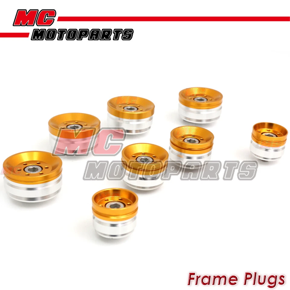 Gold CNC Billet Frame Plugs Caps For Ducati Diavel 14-17 15 16 - image 2 of 3