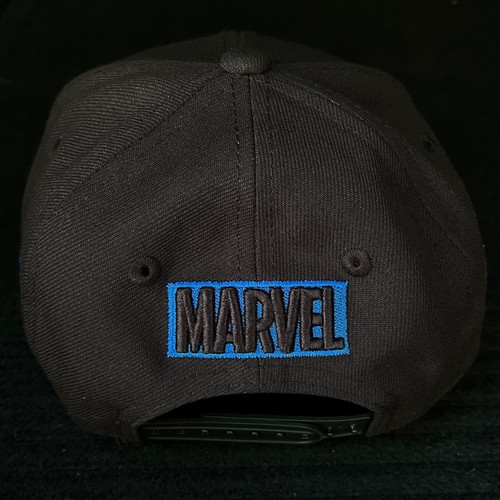 Captain America 60 Patch Youth Kids Marvel Lids Exclusive Black Snapback Cap Hat - Picture 5 of 7