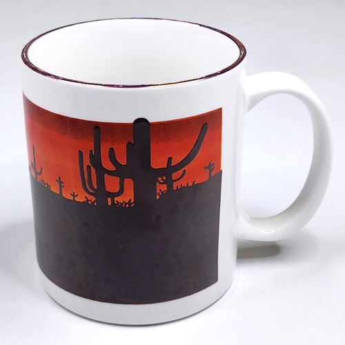 Vintage Wondermugs USA 12oz Mug Desert Sunset Color Changing - Picture 3 of 7