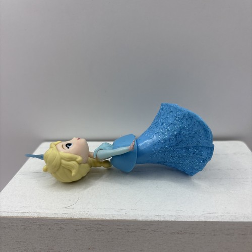 Disney Frozen Elsa pvc doll toy figure 3.25” tall Polly Pocket Doll K - Picture 3 of 7