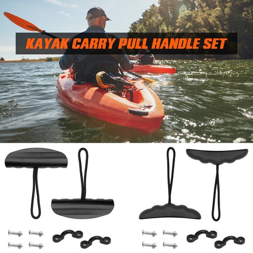 2pcs Kayak Carry Pull Handle with Cord Pad Eyes Screws for Canoe Boat Q8Z8 - Picture 7 of 8