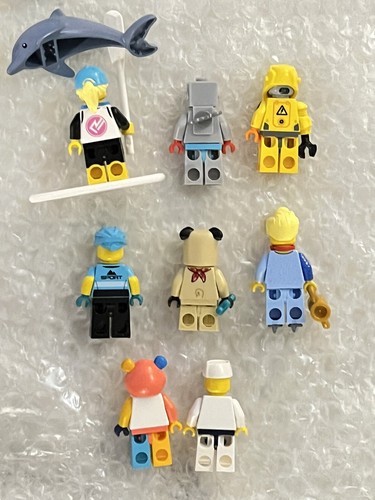 Lego Series Minifigure Lot Clockwork & Tech Robot Pug Skater Surfer Bear Guy - Picture 10 of 17