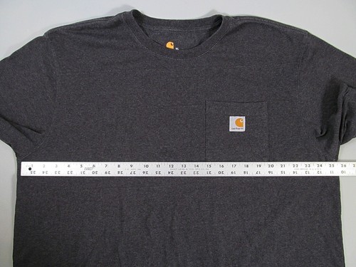 Camiseta Carhartt Para Hombre Calce Original Talla XL Gris Logo Bolsillo Manga Corta Trabajo - Imagen 5 de 7