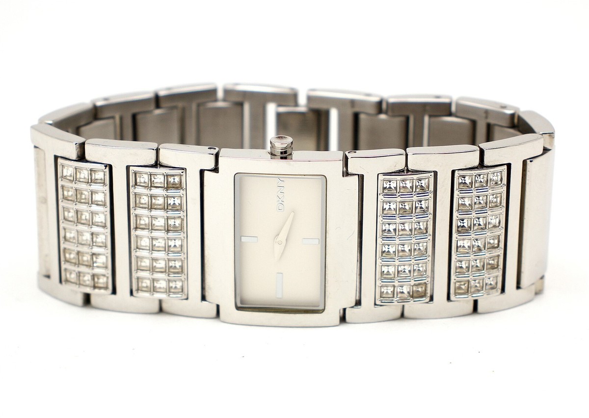 DKNY ladies stainless steel link bracelet watch NEW BATTERY Amazon.com: DKNY Women main image 3